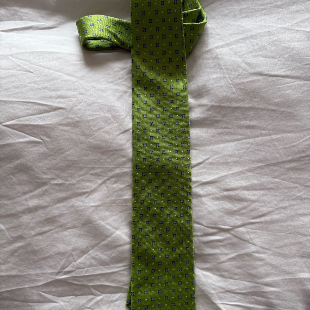 Green Patterned Men's Tie